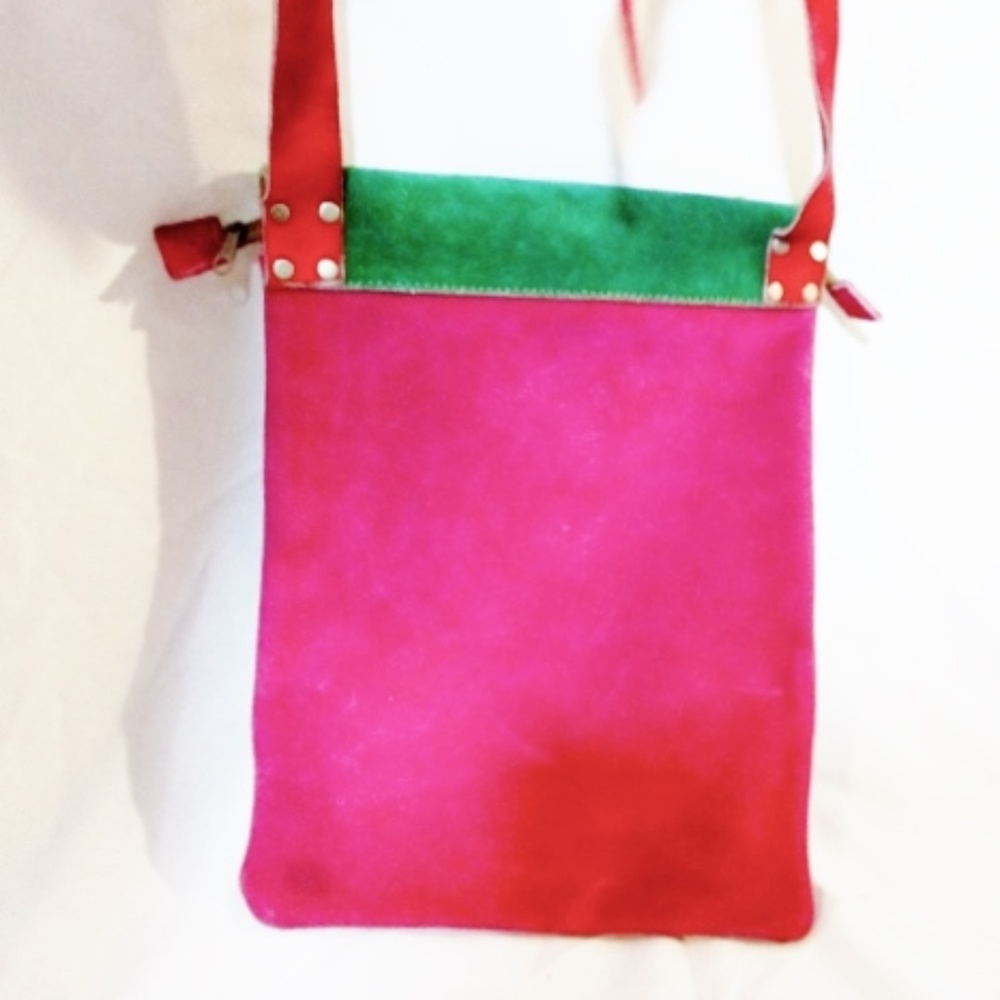 Suede Leather Flower Butterfly Patchwork Hippy Bo… - image 3